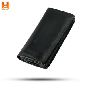 Plain Soft Full Genuine Leather Long Wallet Premium Quality Double Gadget Leather Wallet