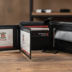 Ponosib Brand Executive Genuine Leather All-in-One Multifunctional Zipper & Coin Pocket Wallet"